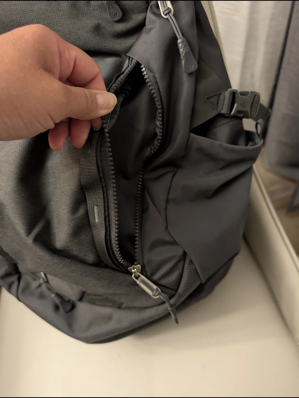 The North Face Surge Backpack - Durable Everyday Gray Pack w/ Multiple Pockets